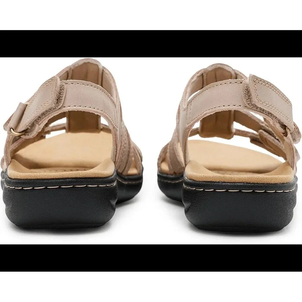 New Clarks Collection Women's April Belle Flat Sandal Laurieann Ivy US 11M